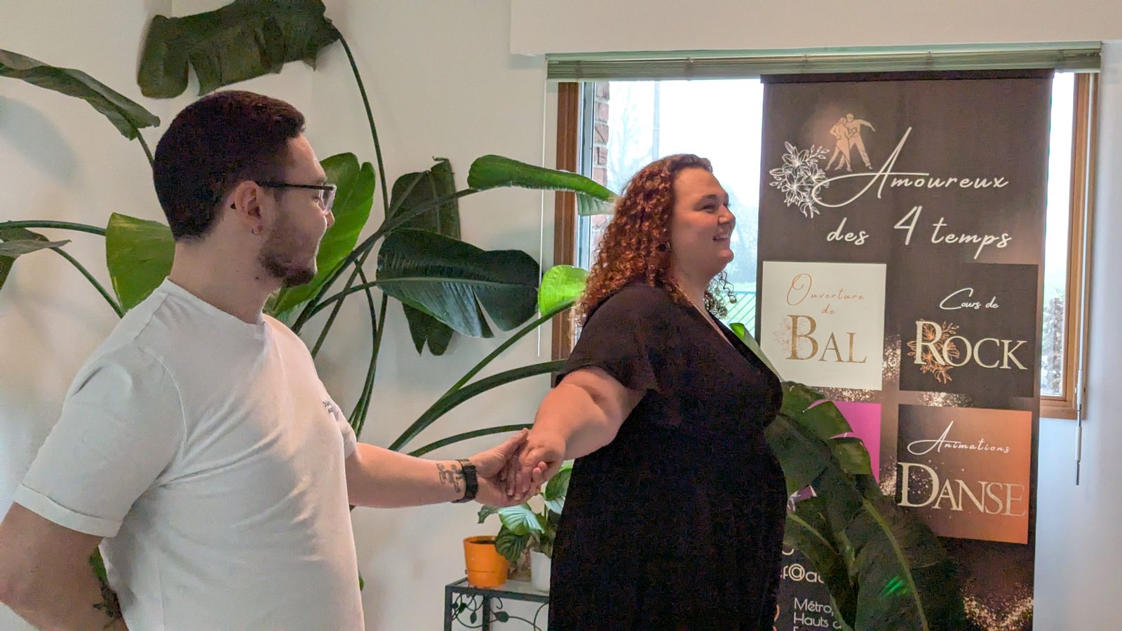 Couple en répétition dans notre studio de danse, près d'Englos et de Lille